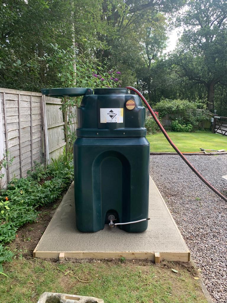 Green plastic tank